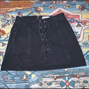 Black Denim Skirt